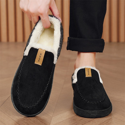 Nouvelles bottes de neige pour hommes à enfiler avec doublure en molleton pour plus de chaleur en hiver