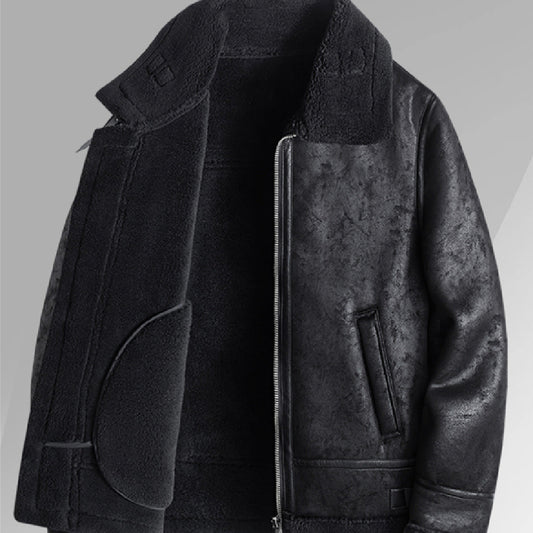 Men's Lamb Wool Coat Winter Clothing