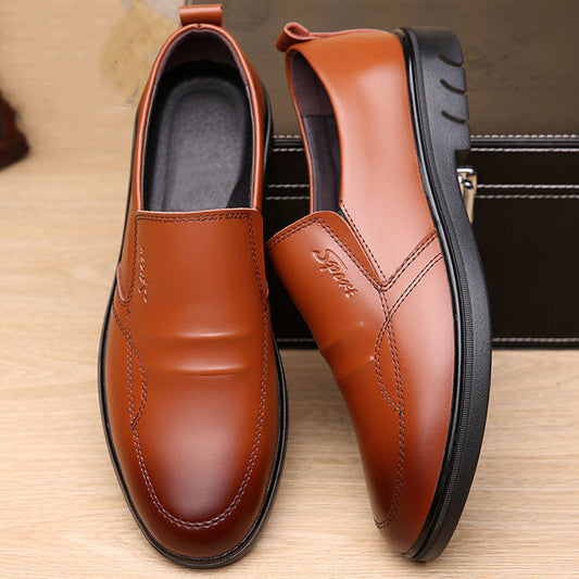 Chaussures en cuir respirantes et polyvalentes pour hommes, style décontracté et professionnel