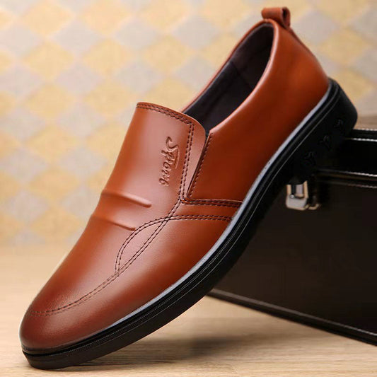 Chaussures en cuir respirantes et polyvalentes pour hommes, style décontracté et professionnel